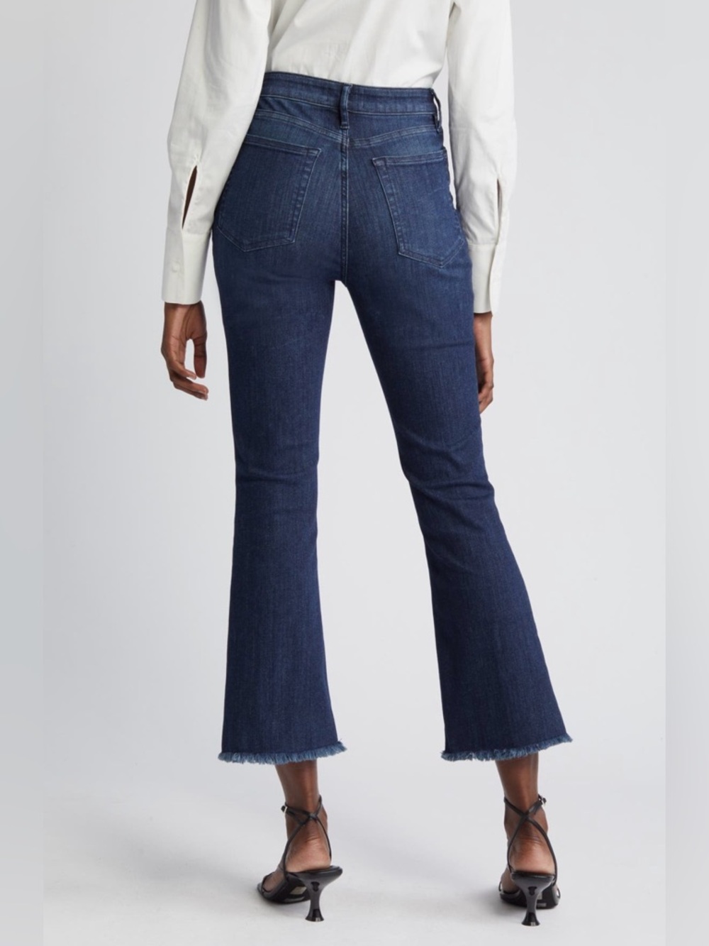 FRAME LE CROP MINI BOOT NAPLES FRAYED DESIGNER JEANS SZ 28 - Picture 3 of 16